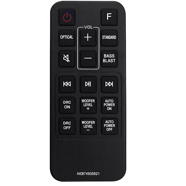 Replacement Remote Control AKB74935621 Compatible with LG Soundbar SJ2 SJ2.AEUSLLK SJ2.DEUSLLK