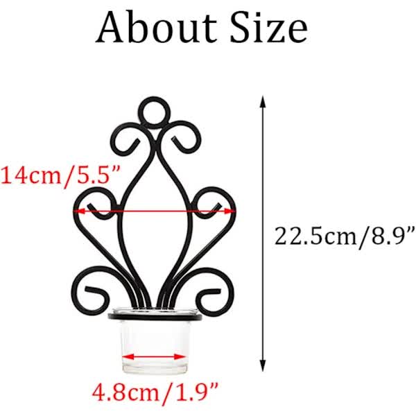 Creative Iron Wall Candle Holders Vintage Candlesticks