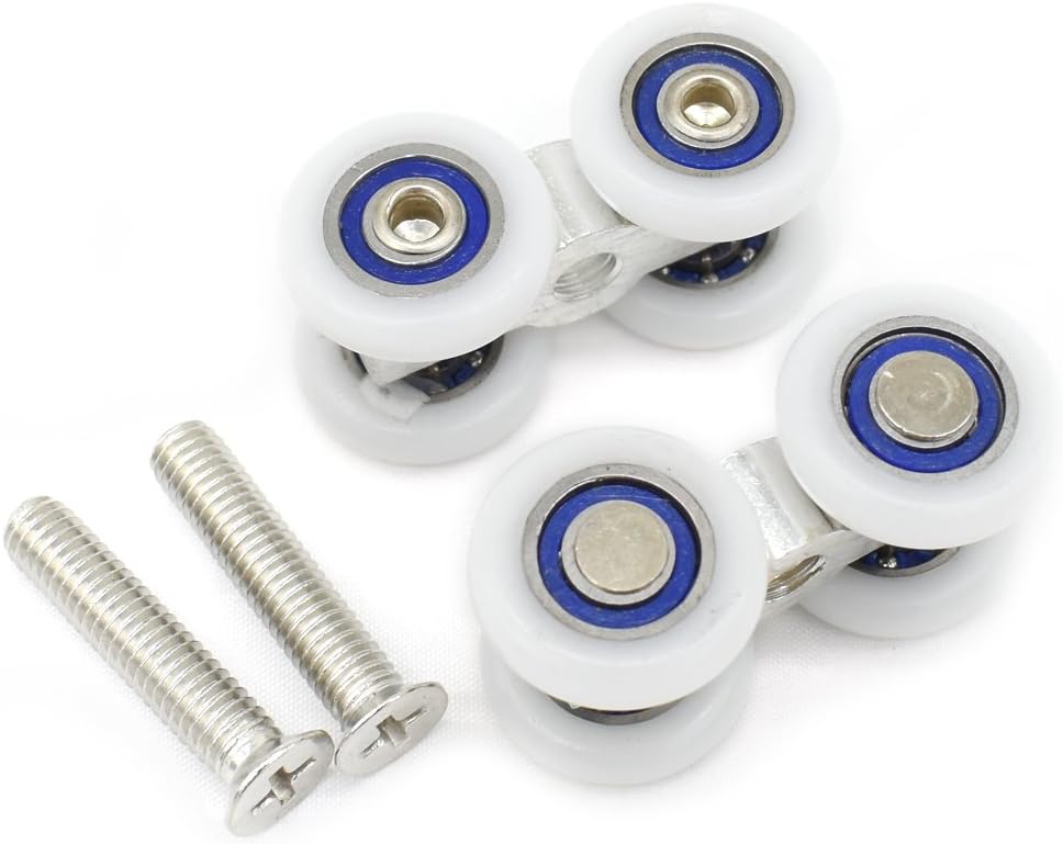 Set of 2 rollers for sliding glass doors