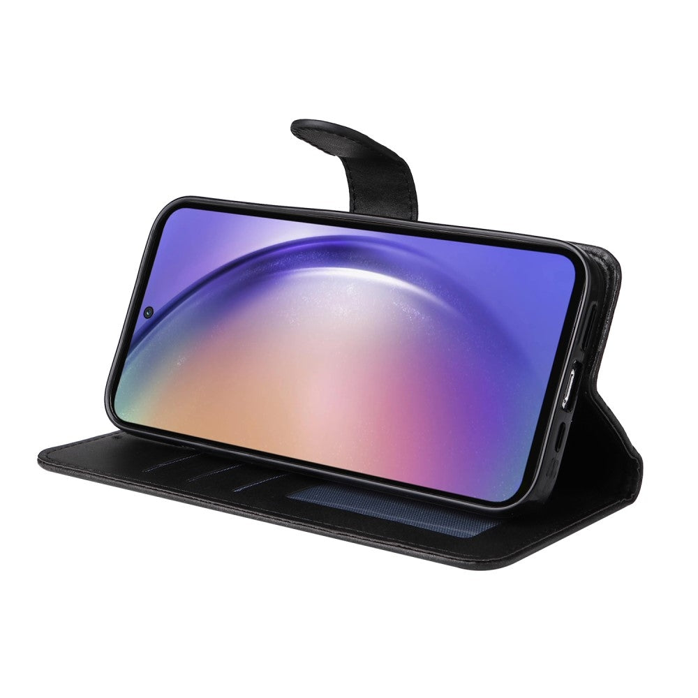 Compatible with Samsung A55 5G Wallet Case PU Leather Black with Card Slots Samsung