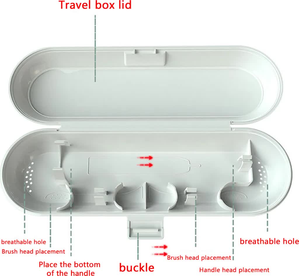 Oral-B Electric Toothbrush Case for Braun 2-Pack Travel Holder Compatible with Oral-B