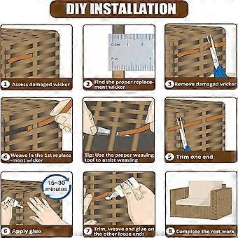 Rattan Repair Material, Flat Synthetic Rattan Fabric, Plastic Rattan for Knitting, Repairing Chairs, Tables, Storage Baskets