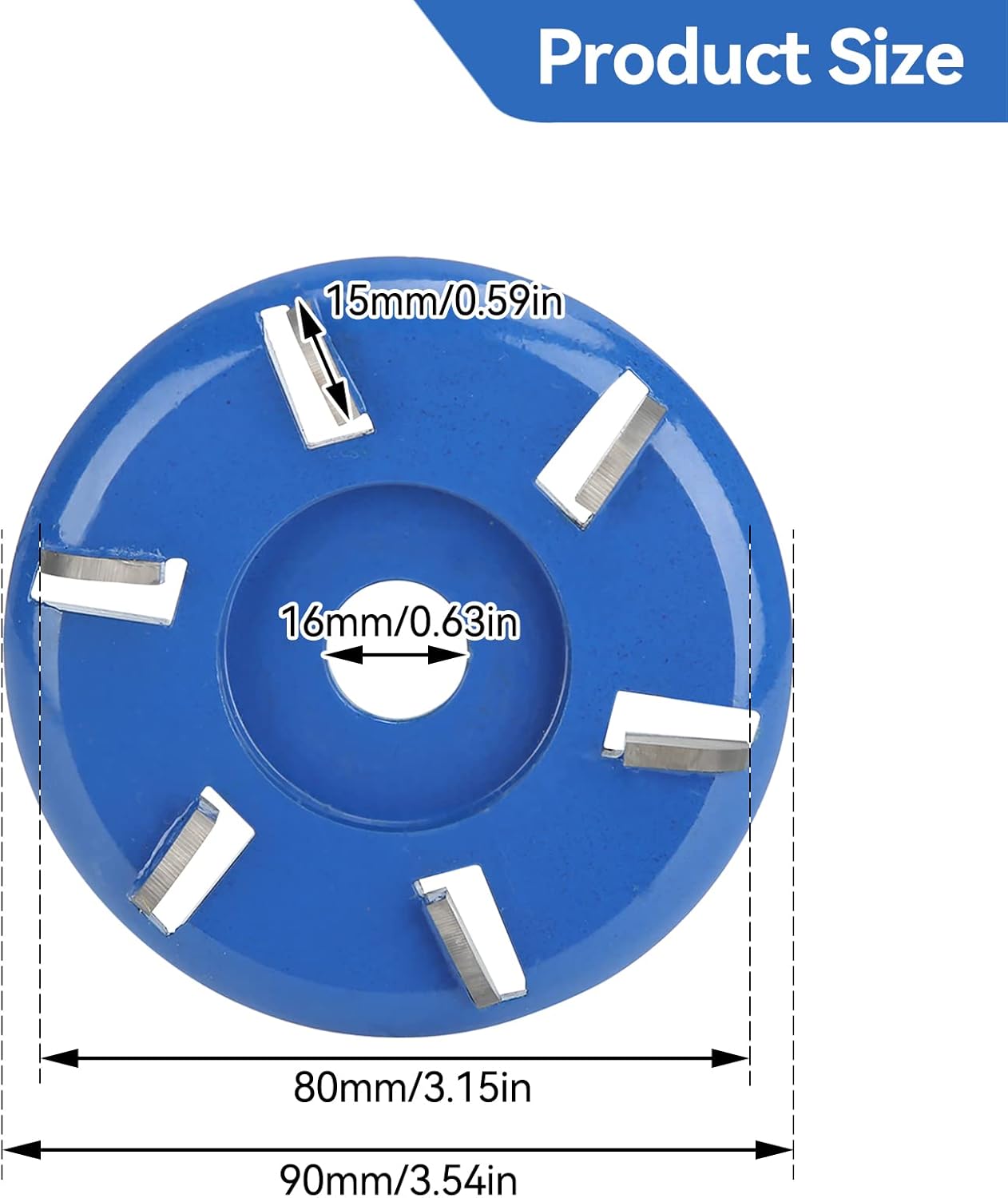 Wood router, wood milling, stump grinder angle grinder wood router 6 teeth chainsaw