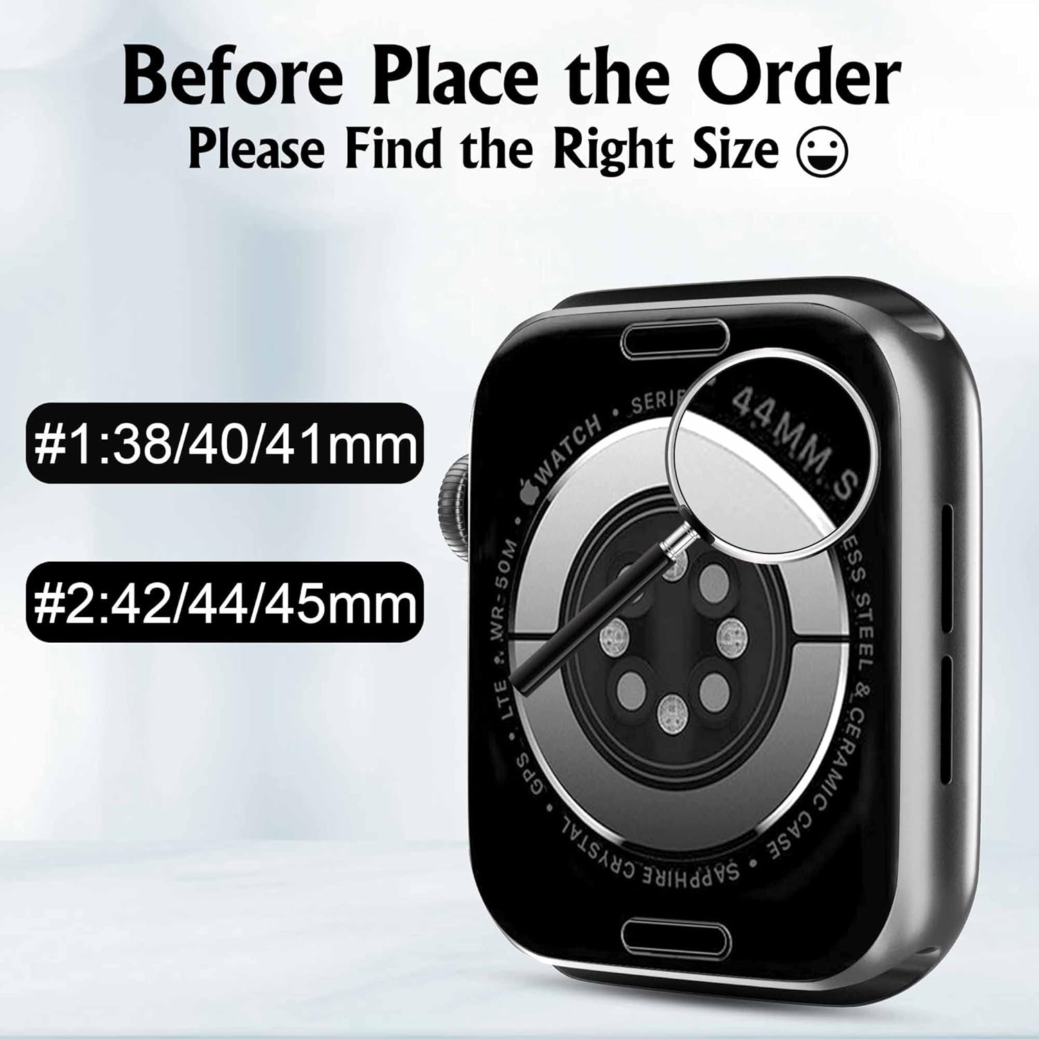 Apple Watch Stretch Band Compatible with Apple Watch 45mm 44mm 42mm Adjustable Sport Bracelet for Men and Women Black