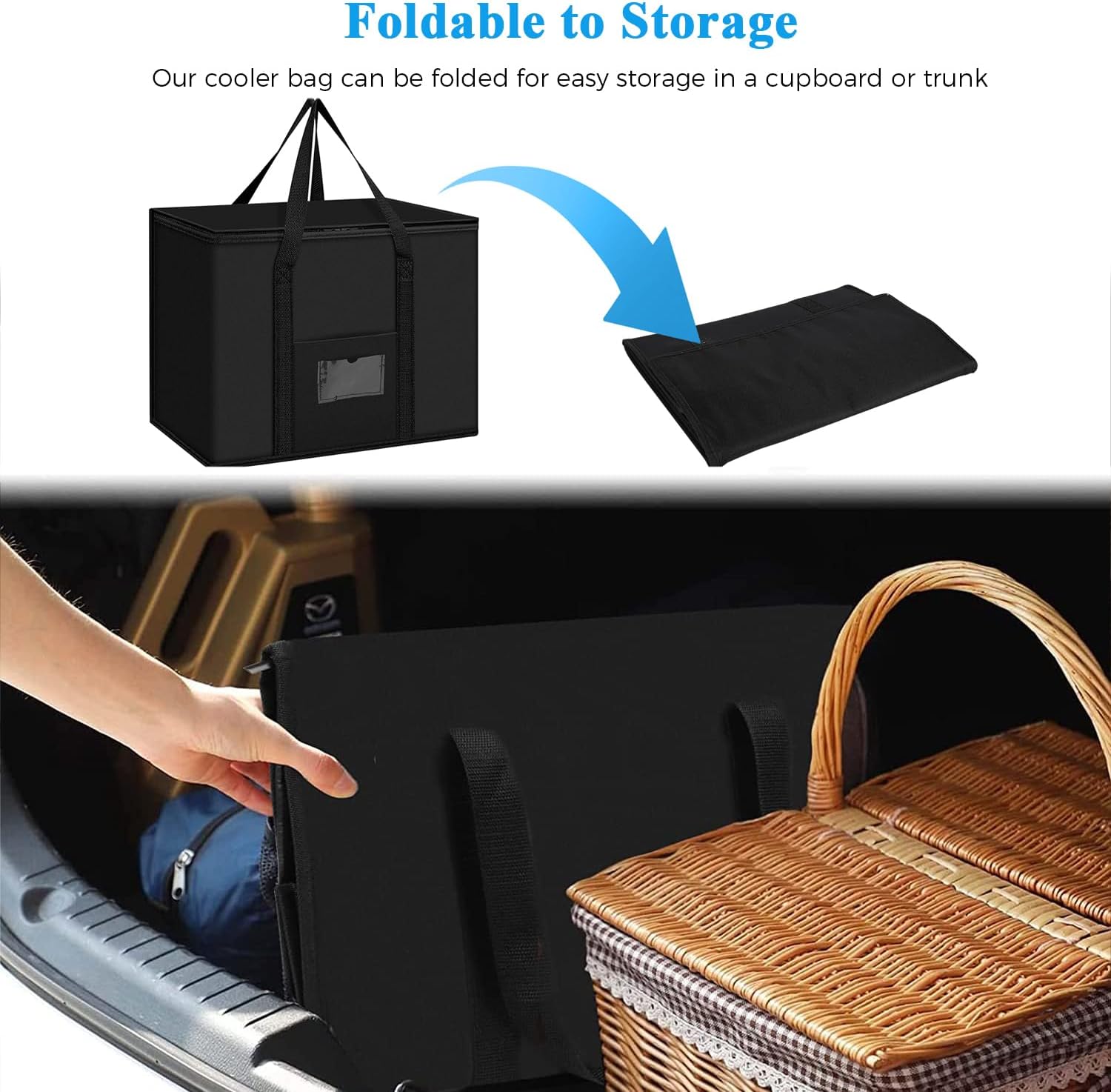 Cooler Bag 40L Insulated Soft Cooler Bag for Picnic Grocery and Food Delivery