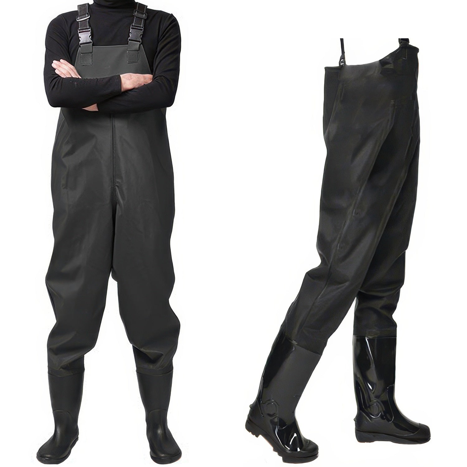Fishing Waders Black Size 45