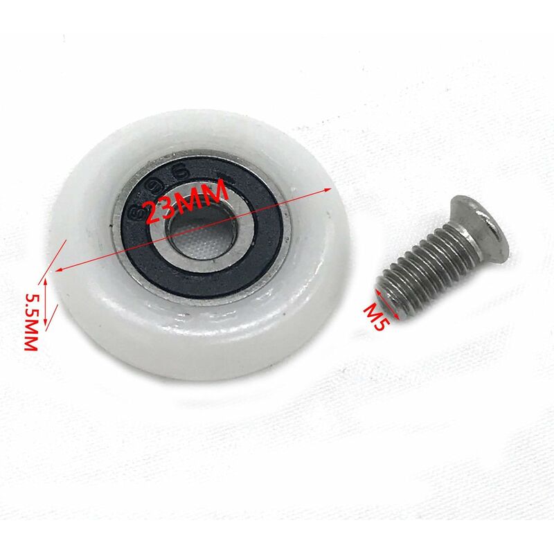23mm Diameter Replacement Shower Door Roller Wheels Set of 8