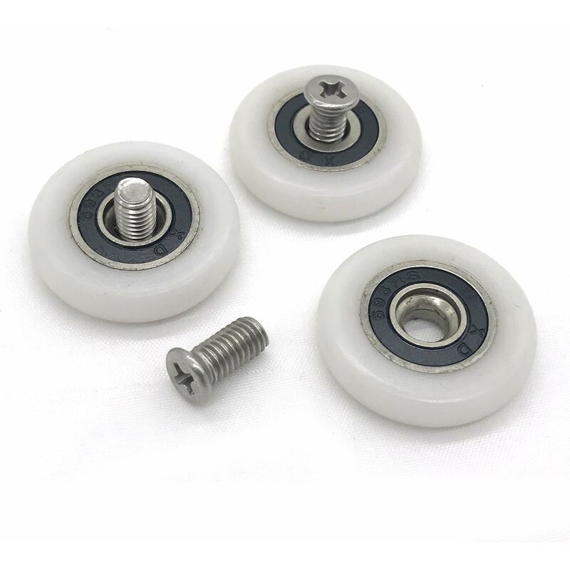 23mm Diameter Replacement Shower Door Roller Wheels Set of 8