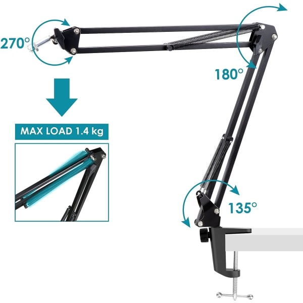 HyperX QuadCast S Microphone Stand Professional Condenser Mic Holder