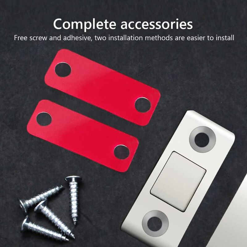 4/8-pack Self-Adhesive Magnetic Cabinet Door Catches Stainless Steel Magnet Lock for Kitchen Cabinet Magnetic Closing Drawer Cupboard Door Lock.