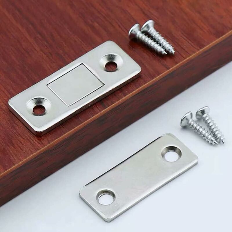 4/8-pack Self-Adhesive Magnetic Cabinet Door Catches Stainless Steel Magnet Lock for Kitchen Cabinet Magnetic Closing Drawer Cupboard Door Lock.