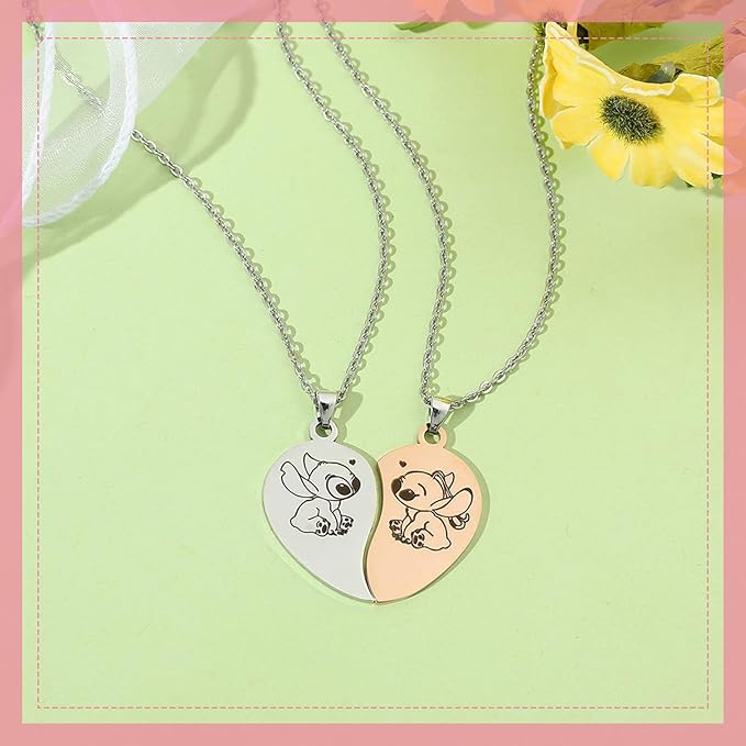 Party Stitch Necklace, Stitch Gift Jewelry, Stainless Steel Necklace