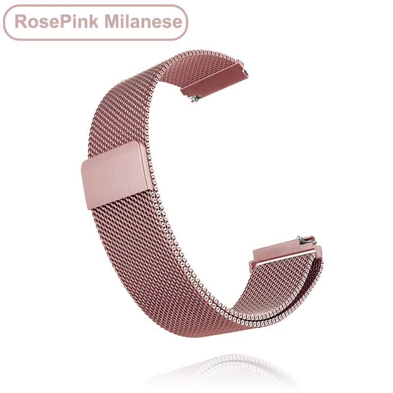 Garmin Vivoactive 3 4 4s Venu 2 2s SQ Forerunner 645 Compatible Metal Wristband 18mm 20mm 22mm Rose Pink