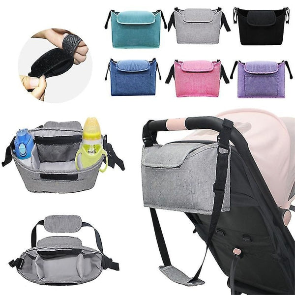 Baby Organizer Stroller Accessories Bag Large Space for All Strollers(Black)