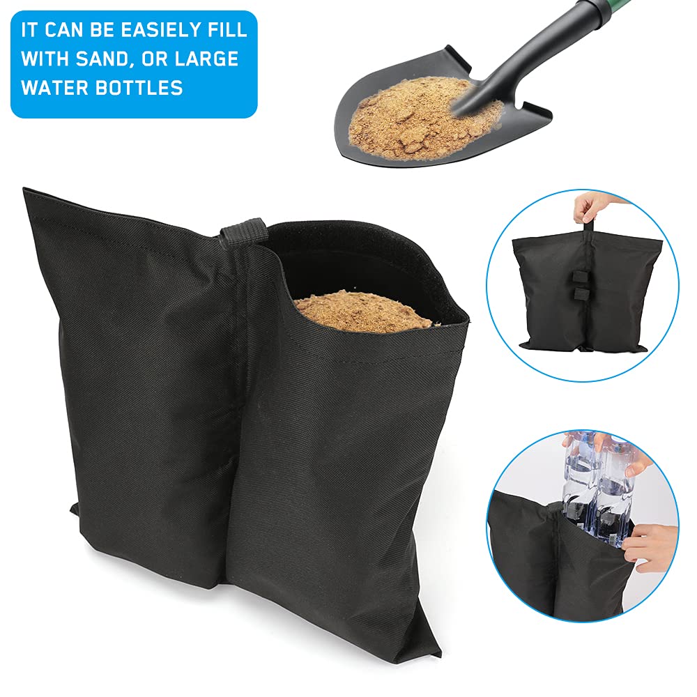 4-pack tent weights sandbags, heavy foot bag for legs