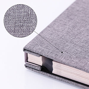 Self-Adhesive Photo Album 27 * 28 cm Scrapbook Album 40 Double-Sided Pages Linen Hardcover DIY Anniversary Memory Book for Baby