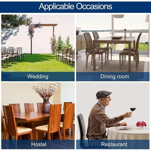 Set of 6 Universal Stretch Chair Covers - Modern - Grey