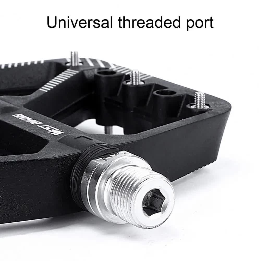 1 pair of wide pedals with non-slip surface and repair function, blue