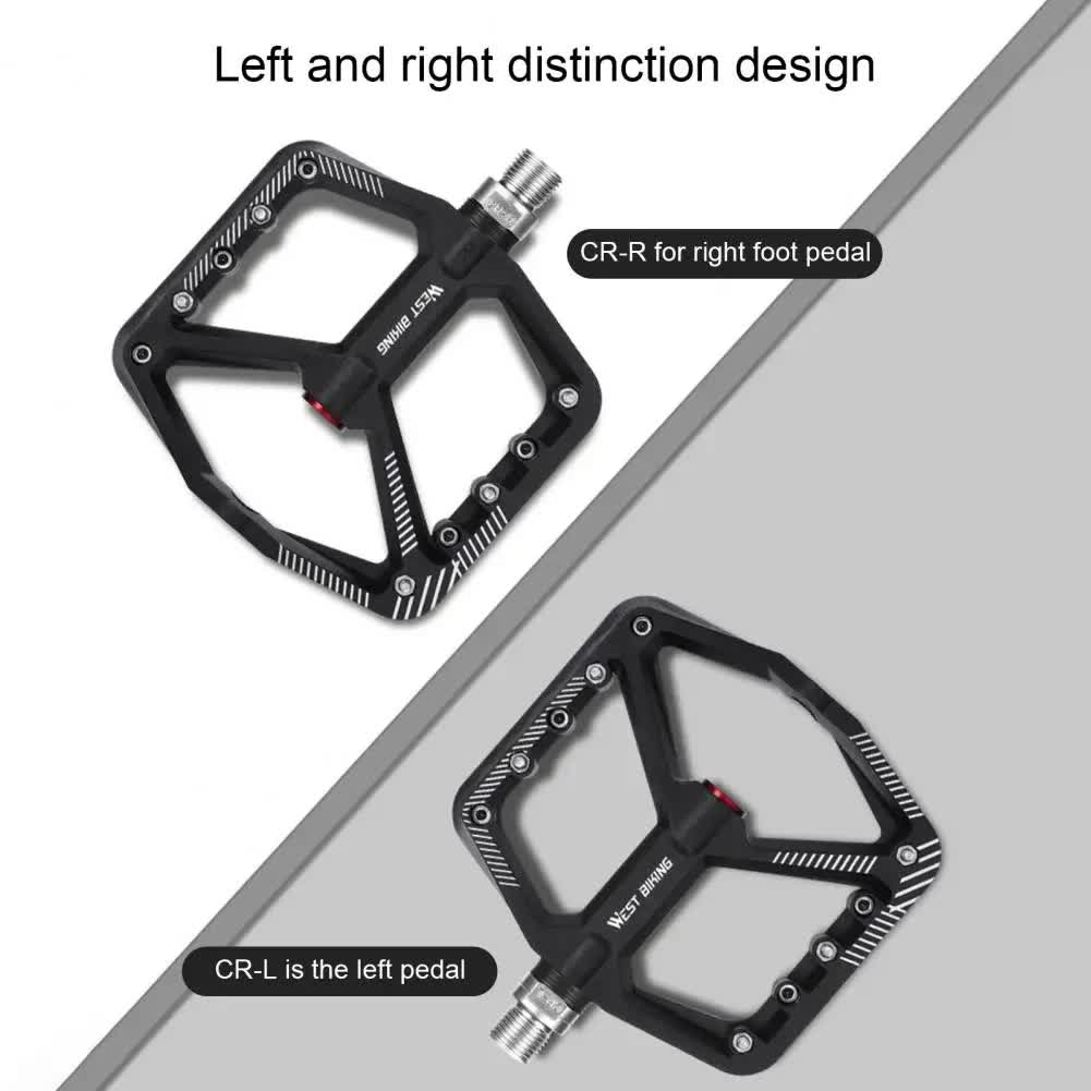 1 pair of wide pedals with non-slip surface and repair function, blue