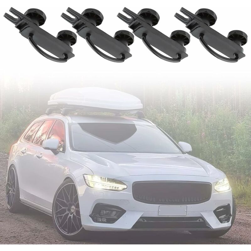 Universal Roof Box Brackets 4 pcs U-Shaped Mounting Brackets Inner Width with 8 Lock Nuts