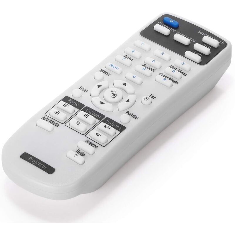 Epson Projector Remote Control Compatible with EB S02 S02H S11 S110 S11H S12 W01 W02 W12 X02 X11 X11H X12 X14 X15 420 425W 430 435W 470 475W 480 485