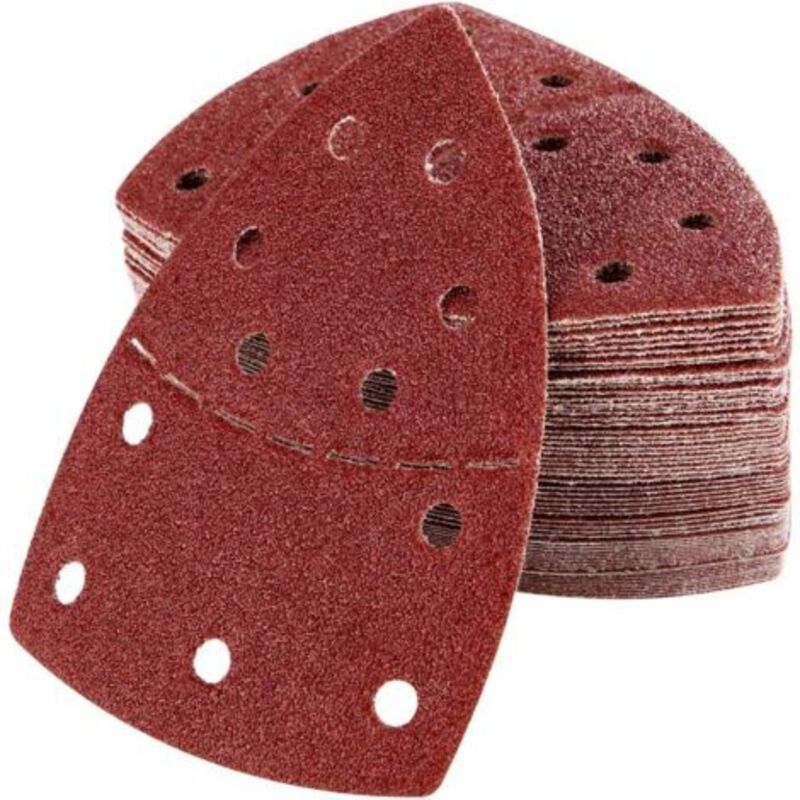 Bosch Sandpaper Sheets 40-Pack P40/60/80/120/180 Grit 105x152mm Triangular Compatible with Bosch PSM 160 A PSM 80