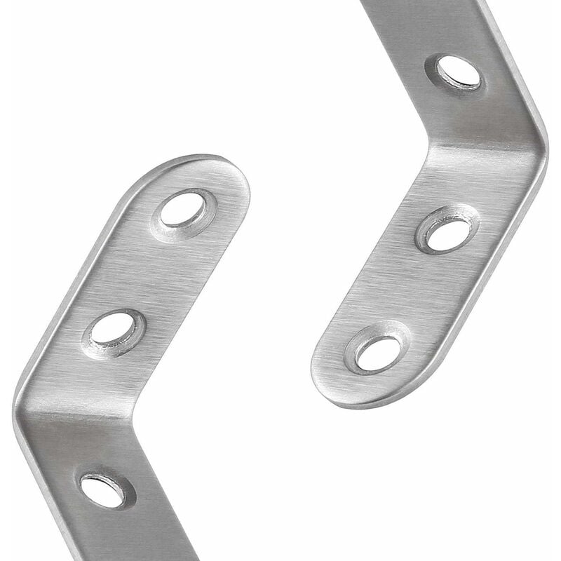 Stainless Steel Corner Brackets 40x40mm 13pcs Furniture Repair Silver Compatible with Furniture Brands