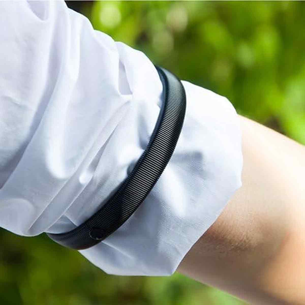 3 pairs of anti-slip sleeve holders, sleeve holders, elastic metal bracelets for long-sleeved shirts, to fix long sleeves, for waiters, women and