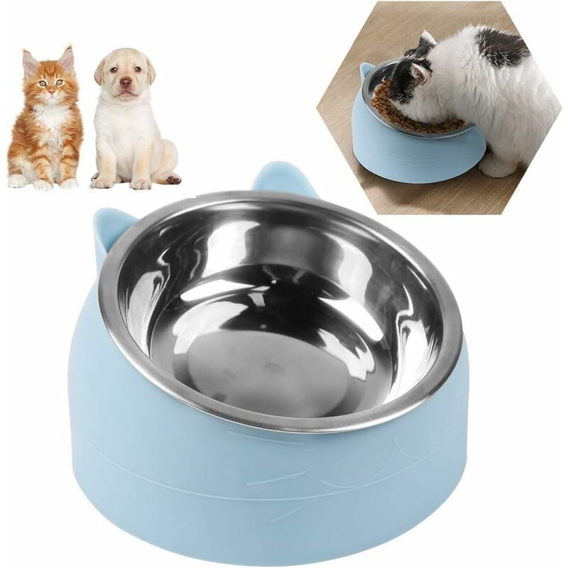 Raised Tilting Cat Bowl 200ml Removable Stand for Cats and Dogs