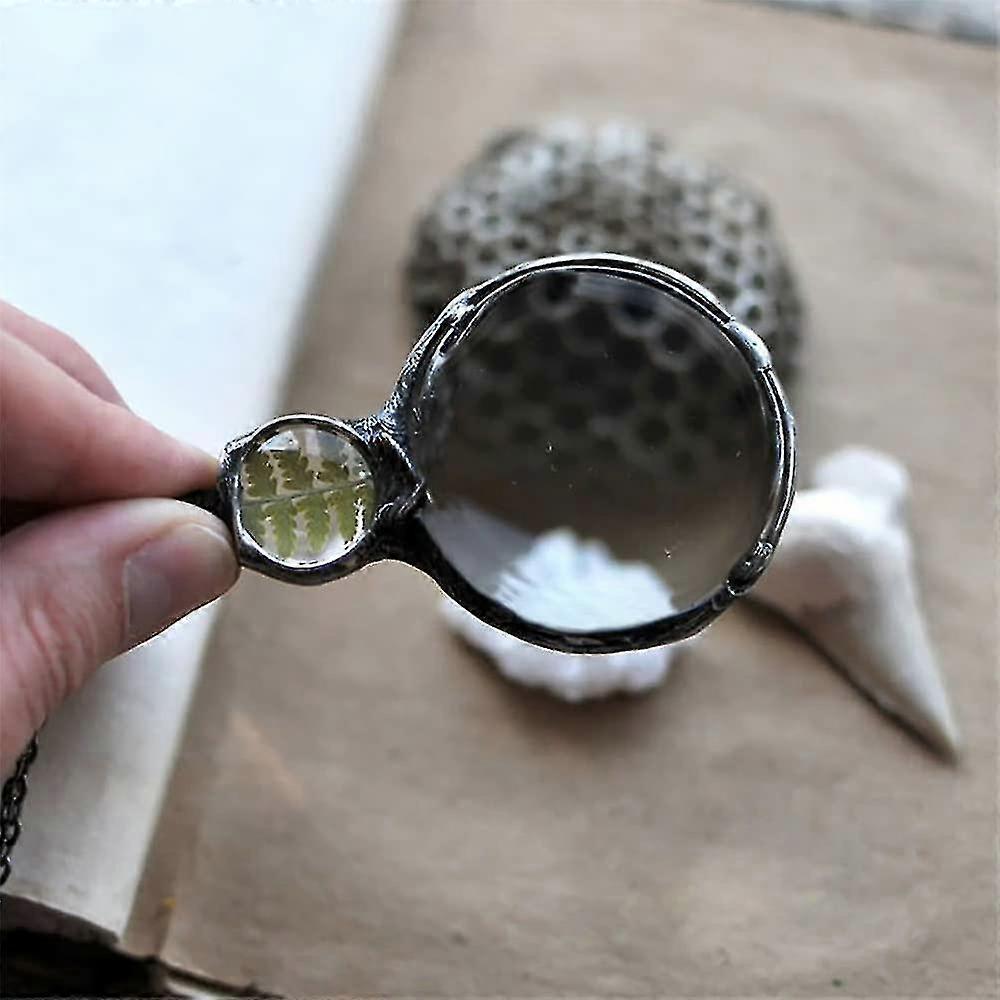 Magnifying Glass Necklace for Reading, Elderly Gift, Book Accessory green