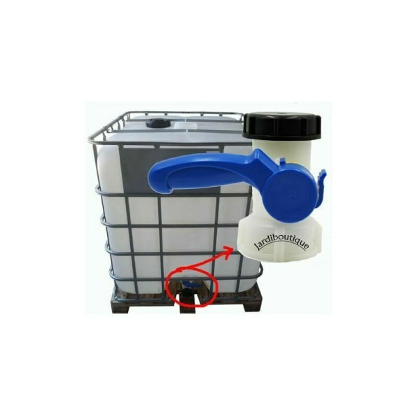 Valve for IBC tank 1000 liters 2\"/ 62 mm Integrated plastic