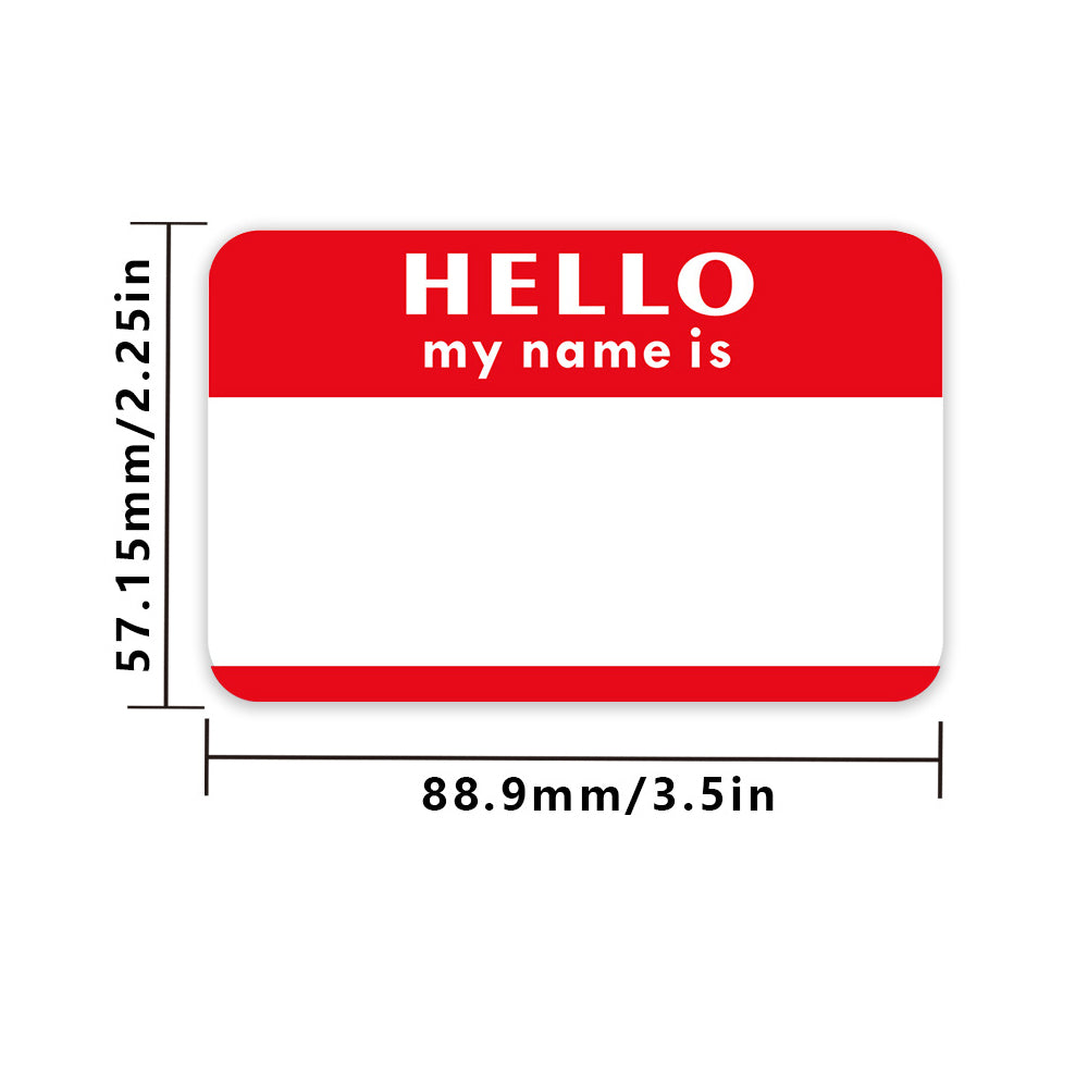 5 Colors (Hello My Name Is) Nameplate Stickers 300 Labels for