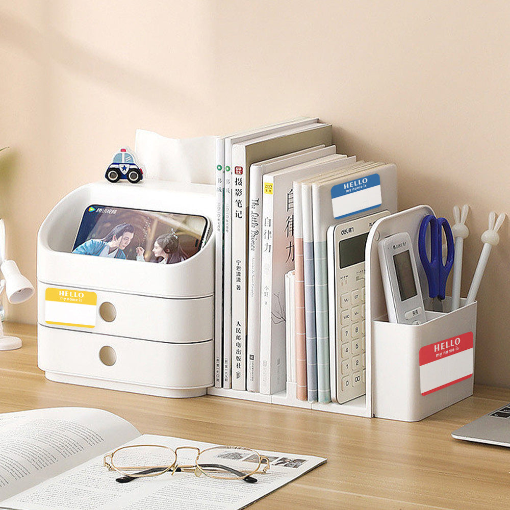 5 Colors (Hello My Name Is) Nameplate Stickers 300 Labels for