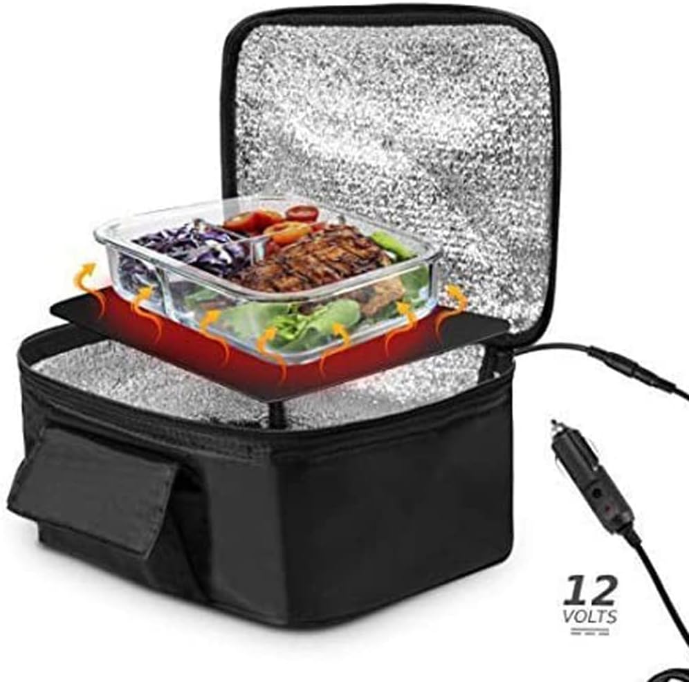 12V cooler bag for car, electric picnic bag lunch bag cooler bag foldable cooler bag for carrying picnic food - 29cmx21cmx11cm