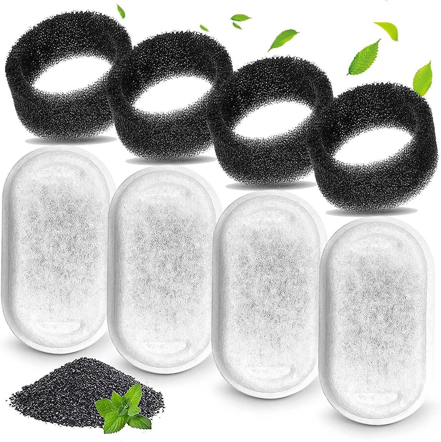 Water Fountain Filter Set of 16 Compatible with Catit Stainless Steel Pet Fountain Includes 8 Replacement Filters and 8 Sponges