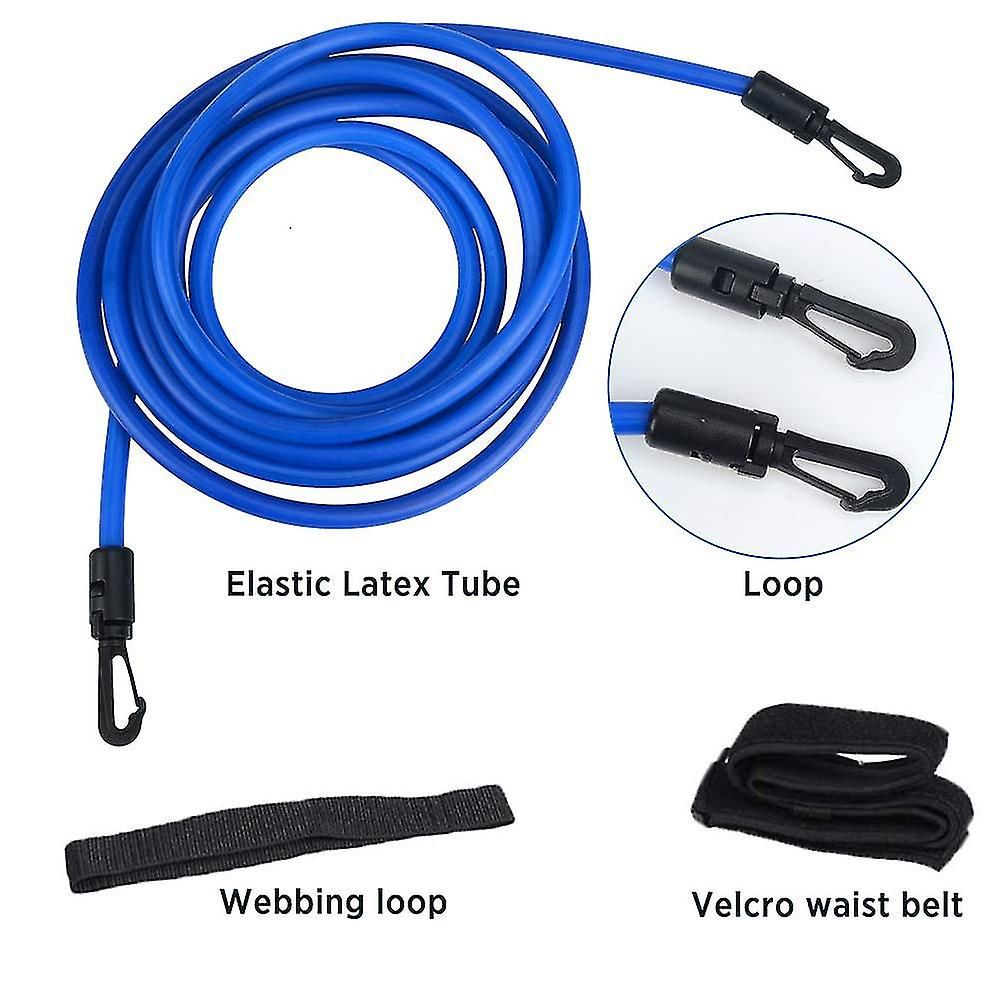 Adjustable swimming belt for pool, swimming resistance belt, swimming belt for pool hanging training, bungee swimming resistance