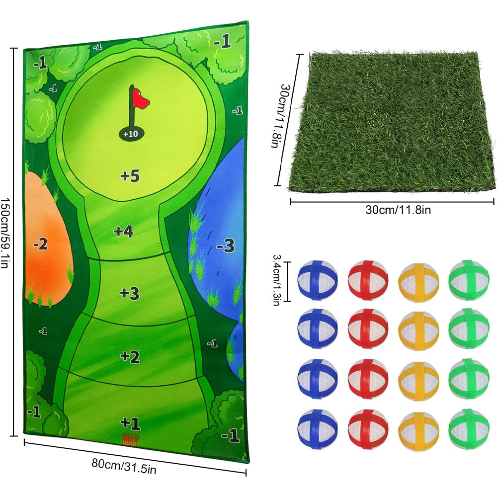 Casual Golf Game Set, 0.8x1.5M Golf Hitting Mat