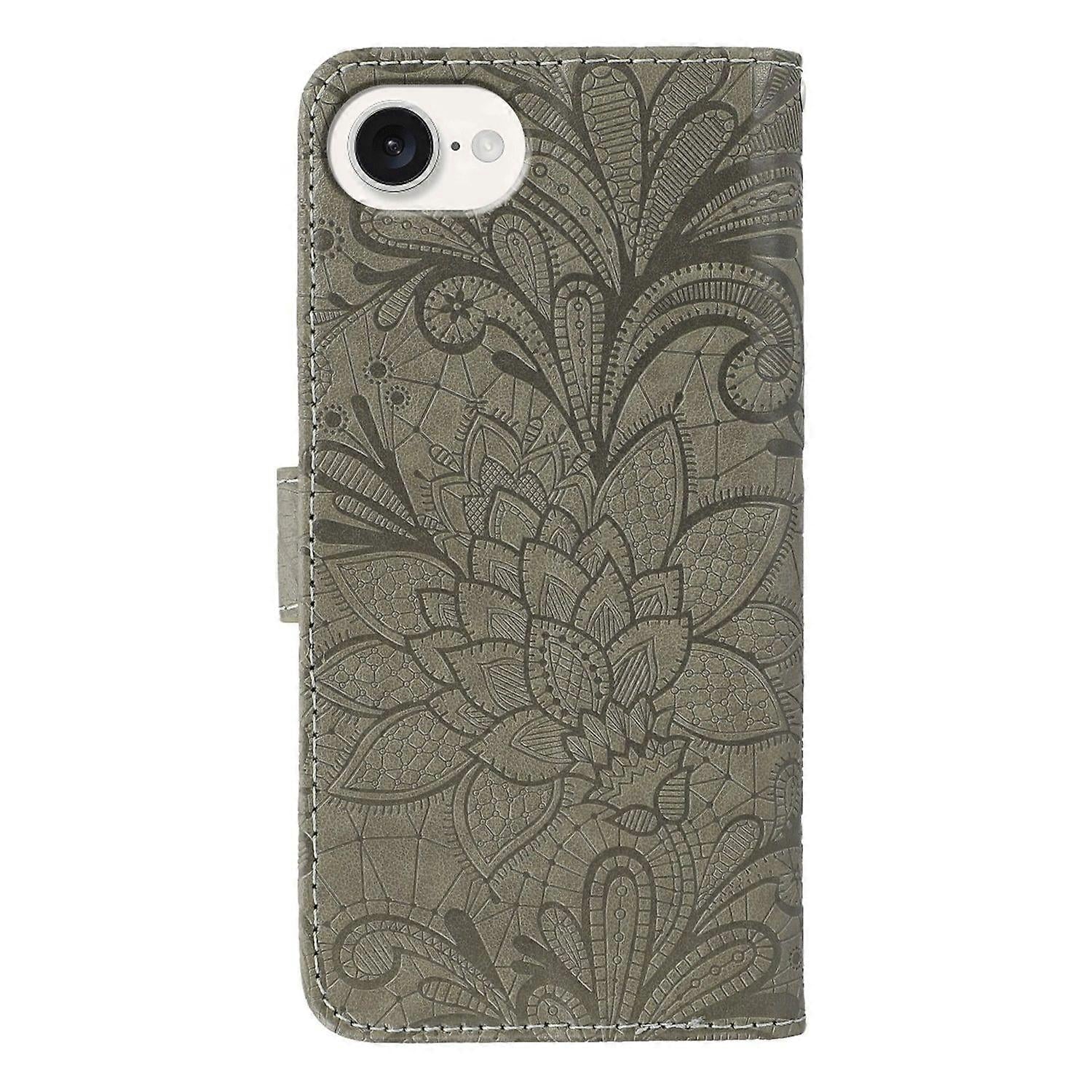 iPhone 16e Lace Flowers PU Leather Flip Wallet Case Compatible with Apple