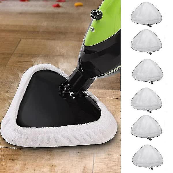 Compatible with H2O X5 Microfiber Steam Mop Pads 6-Pack Washable Replacement