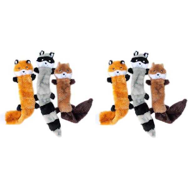 Dog Toys with Squeak and Rattles 3-Pack Plush Chew Toys for Large Medium Dogs