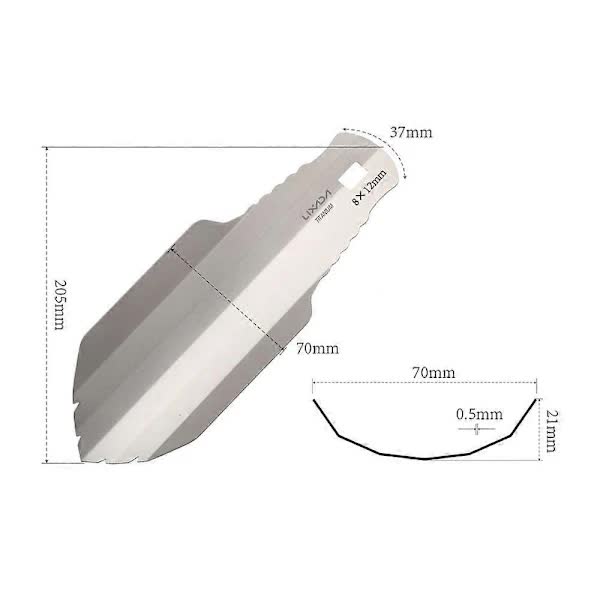 Lixada Titanium Garden Hand Shovel for Outdoor Camping Hiking Backpacking