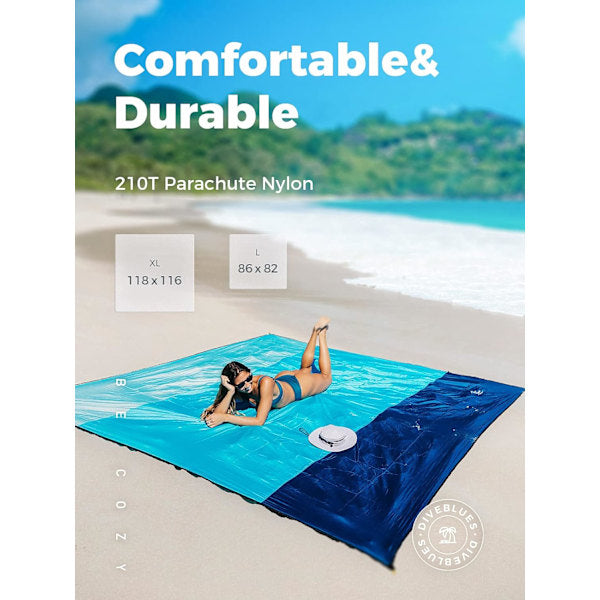 Waterproof Sandproof Picnic Beach Blanket Large 210x200cm for Travel Camping