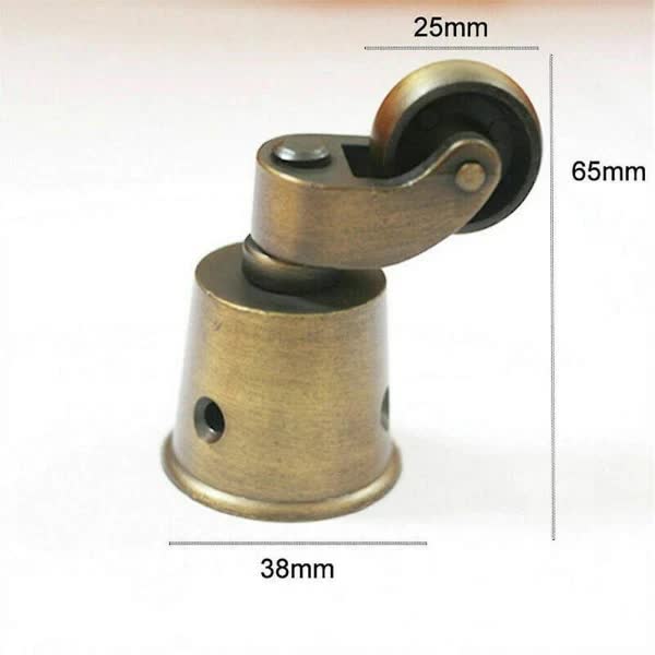 High Load Capacity Brass Furniture Casters Set of 2 Universal Compatible with Various Brands