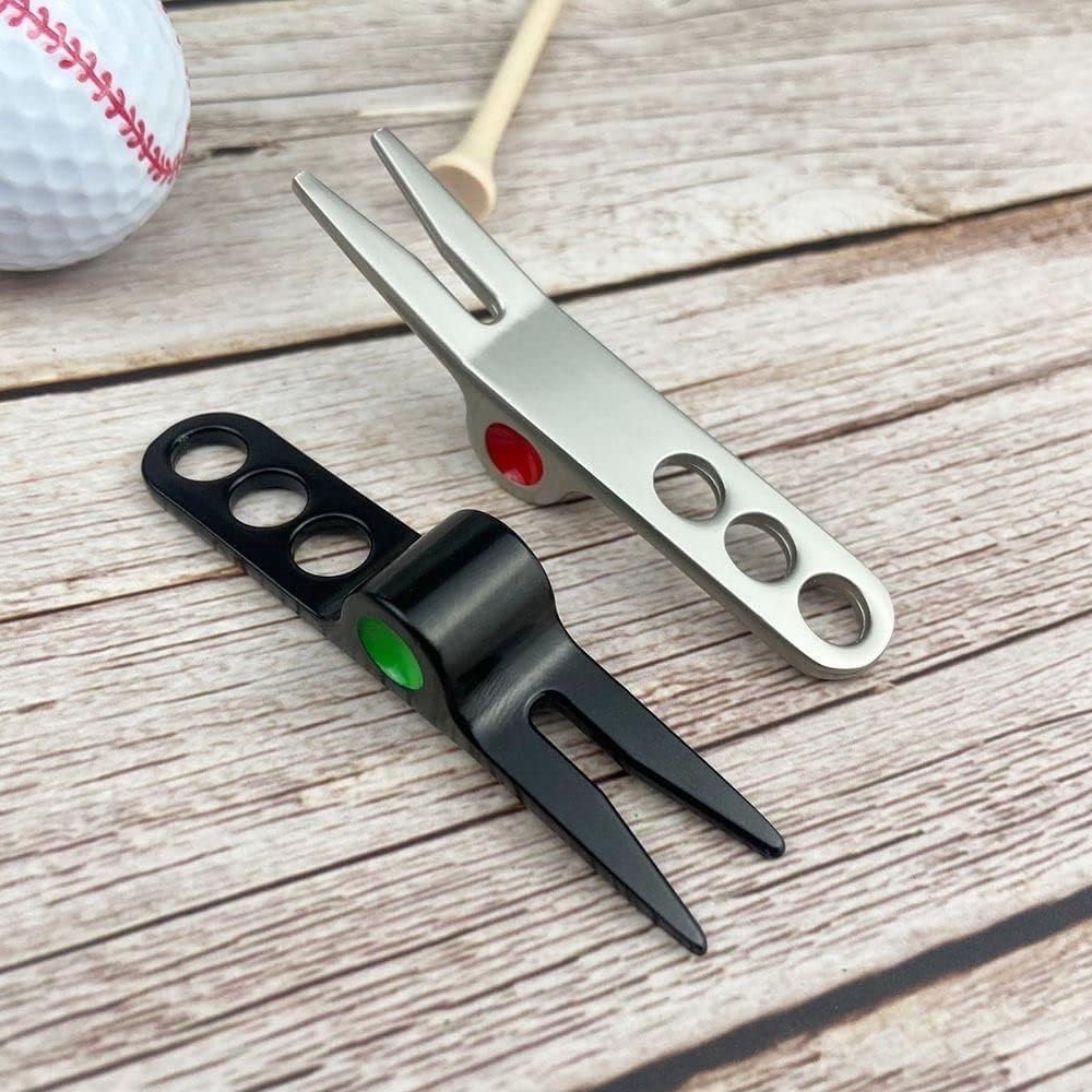 1 Pair Silver Golf Ball Fork Pivot Divot Repair Tool Compatible Cameron Divot Tools for Scotty Golf Divot Tools