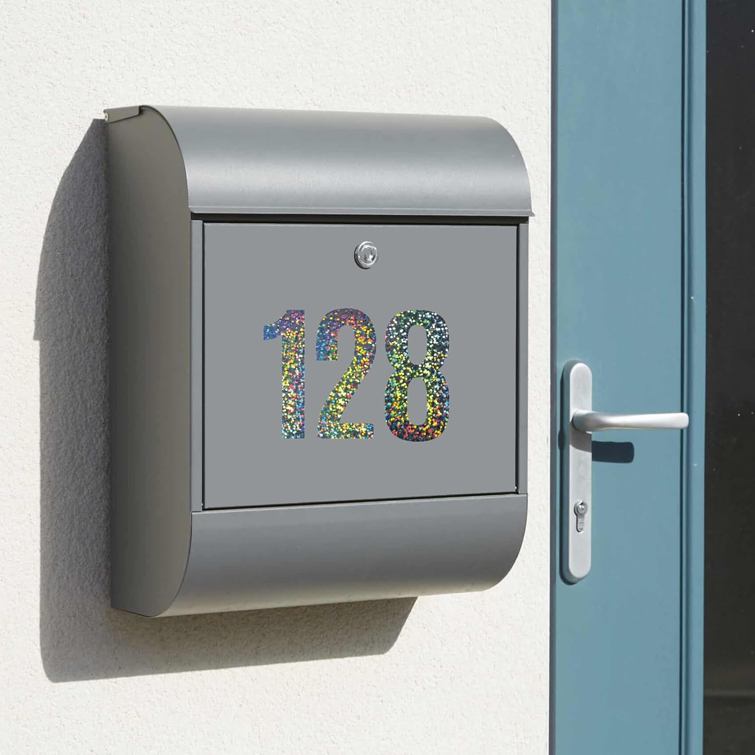 Reflective Mailbox Numbers Stickers,60 PCS Self Adhesive Vinyl Waterproof Number Stickers,6 Sheets Large 3 Inch 0-9 House Numbers,for Mailbox,Signs, Door, Cars,Garbage Bins,Address Numbers(Reflective)