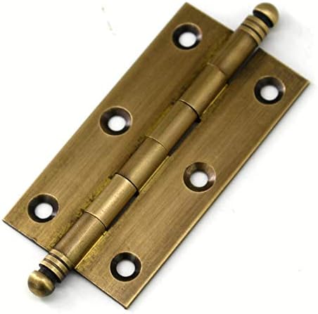 4Pack Decorative Antique Brass Kitchen Cabinet Hinges Bronze Furniture Cupboard Door Butt Hinges 3inch (4,3")