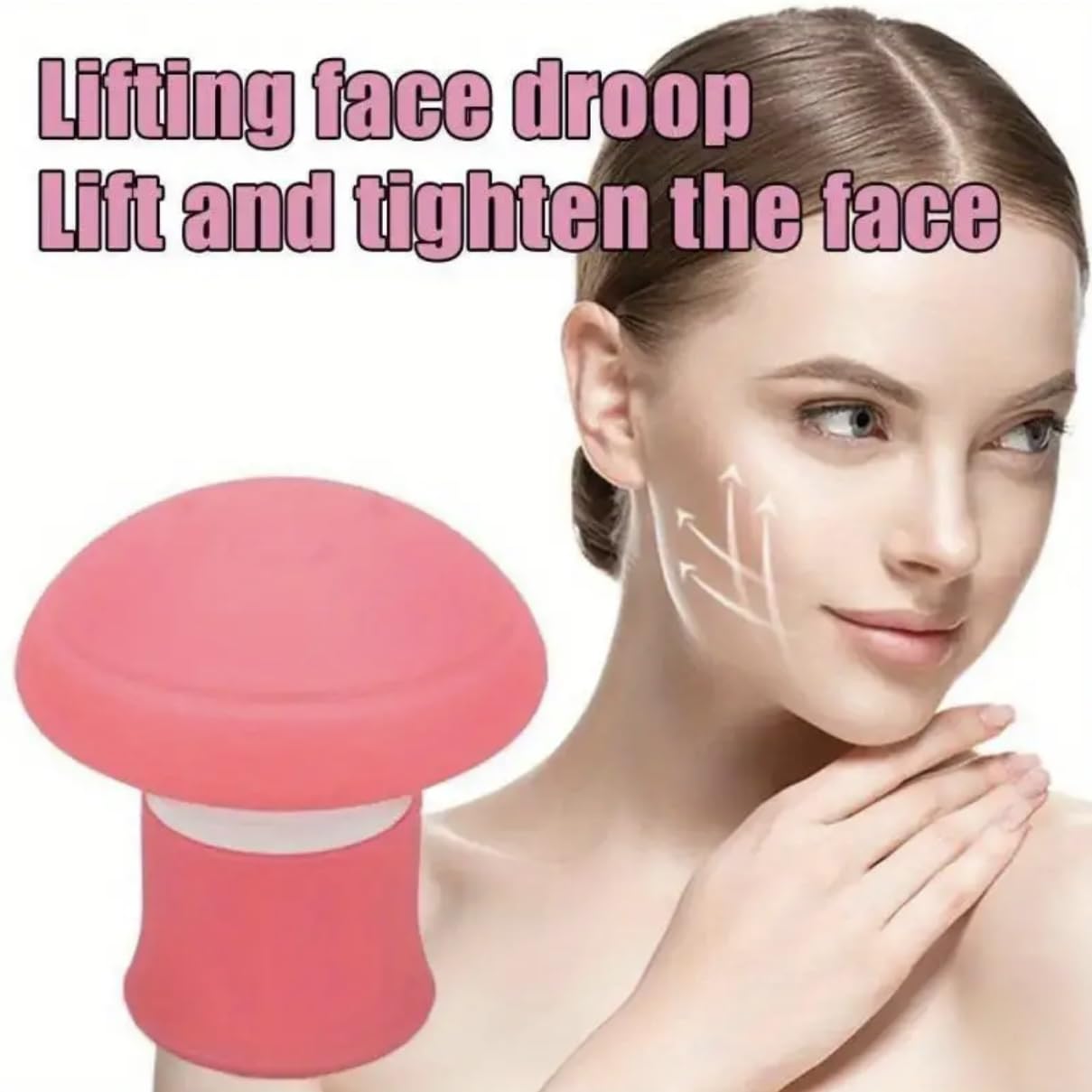 Jaw Exerciser,Double Chin Reducer,Facial Yoga for Skin Tighten Firm,Face Exerciser& Jawline Shaper, Jaw Trainer,Facial and Neck Exercise for Women and Men,Double Chin Breathing Exercise Device (Pink)