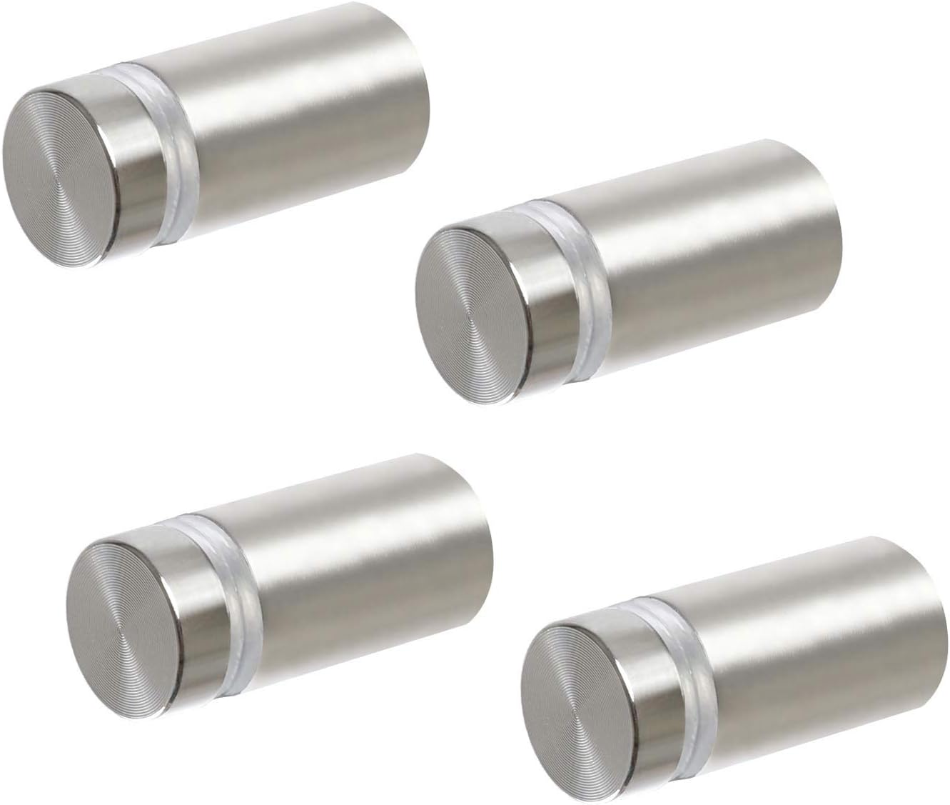 Standoff Screws for Wall Mount Acrylic Picture Frame Hardware 1/2" x 1" Aluminum Silver Finish Nails for Acrylic Glass Sign Holder 4 Pcs