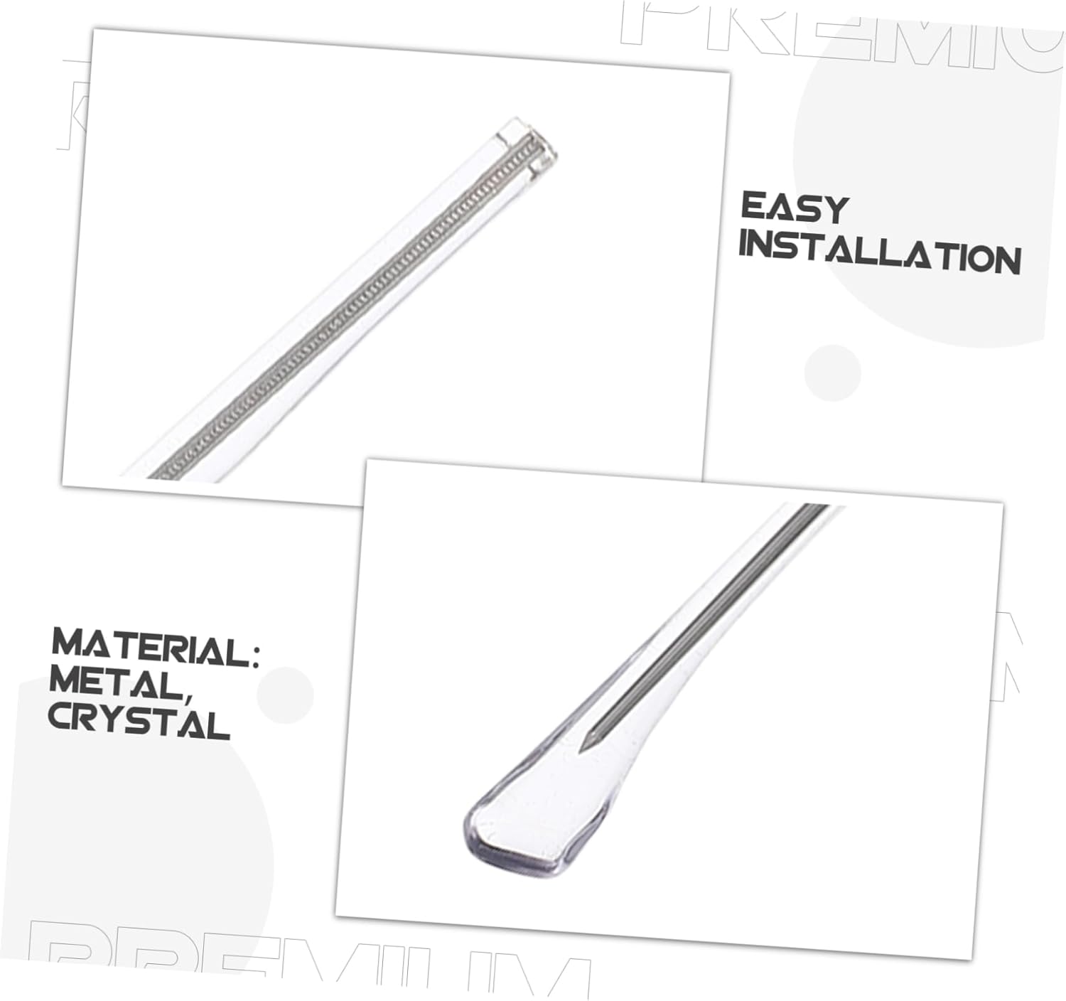 2 Sets Eyeglass Replacement Temples with Nose Pads Fit Glasses Repair Kit Includes Screws Washers Screwdriver of Durable Transparent Arms for Eyewear