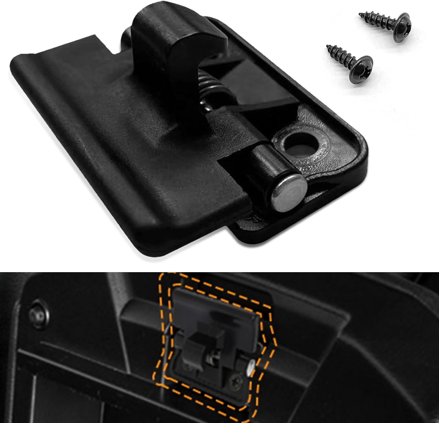 1 PC Car Center Armrest Lid Buckle, 1.49" x 1.65" Center Console Lid Lock Accessory, Accurate Matching Original Replacement Part 58908-12080, Compatible with 4runner Yair Models (Black)
